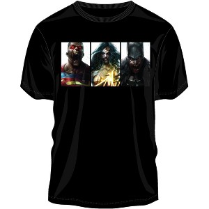 The Justice League Deceased Heroes Crew Neck Short Sleeve Men's Black T-shirt - 1 of 1