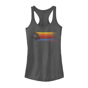 Juniors Womens Marvel Guardians of Galaxy Star-Lord Kawaii Rainbow Racerback Tank Top - 1 of 3