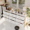 FUFU&GAGA 9 Drawer Large Modern Dresser Metal Handles with Metal Legs - 2 of 4