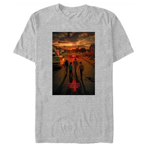 Men's Stranger Things Four Friends Rift Apocalypse Poster T-Shirt - 1 of 4