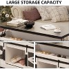 Farmhouse Lift Top Coffee Table with Hidden Storage Compartment, Wood Construction, Sturdy & Functional Living Room Table - 3 of 4