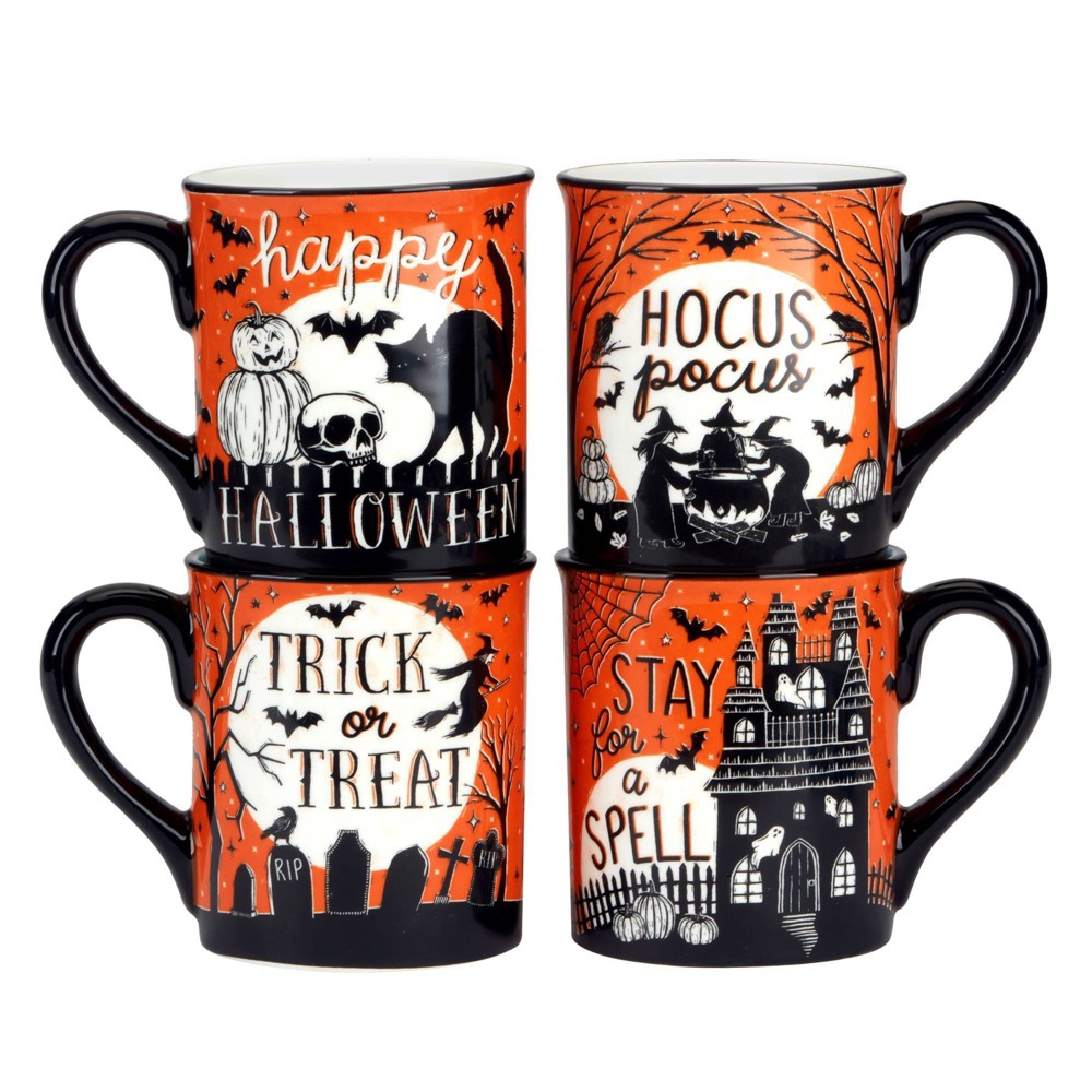 Photos - Glass Certified International Set of 4 16oz Hocus Pocus Mugs 