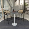 Leisuremod Verve 27" Round Bar Height Dining Table - Sintered Stone Top with Modern White Pedestal Base Counter Height Table for Kitchen, Home and Pub - 3 of 4