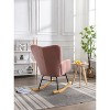 CAVINAS Rocking Chair Accent Chair Mid Century Modern Glider Rocking Chair with Padded Seat - 3 of 4