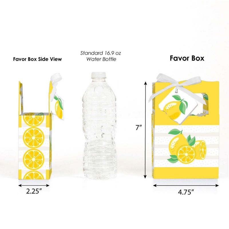 Big Dot of Happiness So Fresh - Lemon - Citrus Lemonade Party Favor Boxes - Set of 12, 2 of 6