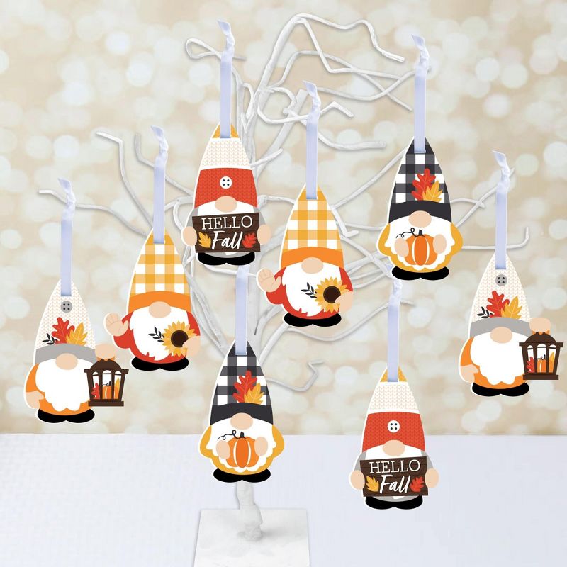 Big Dot of Happiness Fall Gnomes - Autumn Harvest Decorations - Tree Ornaments - Set of 12, 3 of 10