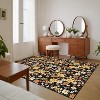 Washable Area Rug, Modern Floral Ultra-Thin Non Slip Soft Carpet for Living Room, Dining Room, or Kids Bedroom - 2 of 4