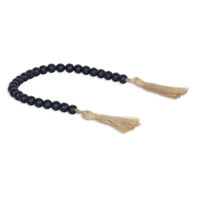 Cheung's Akaida Dark Blue Wooden Bead Tassel Decor