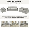 3-piece Chenille Upholstered Sofa Set with Deep Seats, Double Cushions and Ergonomic Lumbar Pillows - 2 of 4
