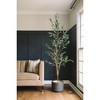 Forever Leaf 84" Artifical Olive Tree in Black Pot, Indoor Artificial Plant for Home Decor - 3 of 4