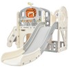 Garvee Slide Set, toddler playground outdoor with Slide, Arch Tunnel, Ring Toss, and Basketball Hoop - 3 of 4