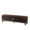 Modern TV Stand for TVs up to 75", TV Console Media Console Sideboard Storage Cabinet with 4 Drawers, Black+Gray/White/Dark Brown - ModernLuxe - 4 of 4