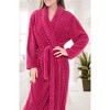 ADR Plush Striped Robe for Women, Long Fleece Plaid Winter Bath Robe, Plus Size - 4 of 4