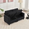 Hyleory Upholstered Chenille Storage Reception Loveseat for Living Room Bedroom - 2 of 4