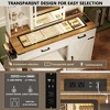 Fredees Makeup Vanity With Sliding LED Mirror and Outlets - 4 of 4