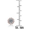 Guili Sterling Silver Round Frame Stud Earrings with Cubic Zirconia – A Classic and Elegant Design That Adds Radiant Sparkle and Timeless Charm - 2 of 3