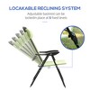 Vynxaria Adirondack Folding Patio Chairs Set - Adjustable Sling Back with Removable Headrest - 3 of 4