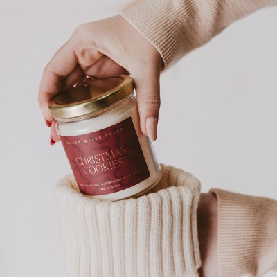 Christmas Cookies Scented Gold Lid Soy Jar Candle
