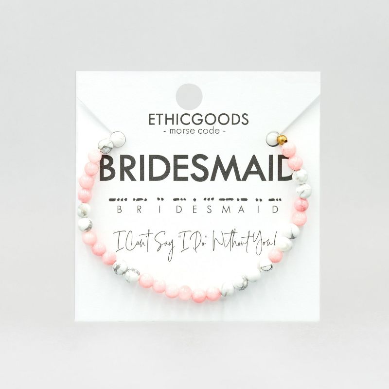 ETHIC GOODS Women's 4mm Morse Code Bracelet [BRIDESMAID], 3 of 8