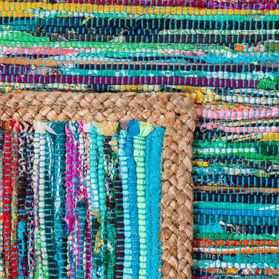 Coastal Breeze Green/Natural Cotton & Synthetic 8' x 10' Area Rug
