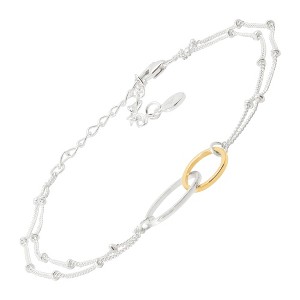 Silpada 'Pagosa' Circle Linking Station Bracelet in 14K Yellow Gold Plated Sterling Silver, 7.5" + 2" - 1 of 4