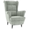vidaXL Armchair Light Gray Velvet - 2 of 4