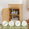 16 in Small Bathroom Vanity Organizer Storage Cabinet w/ Shelves Basin Sink Hooks - 4 of 4