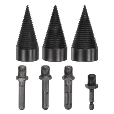 Unique Bargains Outdoor Farm Log Wood Splitter Drill Bit 2 Pcs
