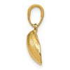 Black Bow Jewelry 14k Yellow Gold Small Textured Clam Shell Pendant - 2 of 4