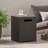 Gulches 15.25" Iron Propane Tank Holder Side Table - Dark Gray Powder-Coated, Modern Minimalist Design, Multi-Functional, No Assembly Required - 3 of 4