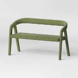 Lana Curved Back Upholstered Dining Bench Olive Green Velvet - Threshold™