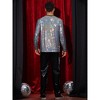 Lars Amadeus Men's Round Neck Long Sleeve Disco Party Shining Metallic Sparkly Sequin T-Shirt - 3 of 4