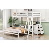 White Twin over Full Bunk Bed with Built-in Desk and Three Drawers - 3 of 3