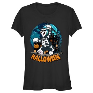 Juniors Womens ICEE Bear Halloween Scare T-Shirt - 1 of 4