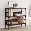 vidaXL Console Table Smoked Oak Engineered wood, Metal - 2 of 4