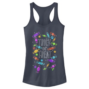 Juniors Womens Lost Gods Halloween Candy Explosion Racerback Tank Top - 1 of 4