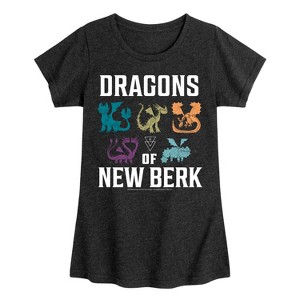 Girls' - How to Train Your Dragon - Dragons Of New Berk Fitted Short Sleeve Graphic T-Shirt - 1 of 4