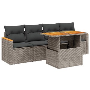 vidaXL Garden Sofa Set Grey - 1 of 4