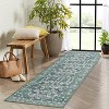 Area Rugs, Washable Floral Rugs, Soft Texture Floral Rug - Non Slip Washable Low Pile Carpet for Bedroom, Living Room, Office, Kids Room - 2 of 4