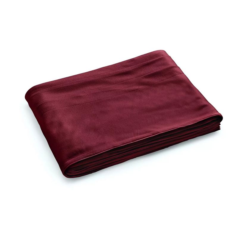 Sunbeam Full Size Electric Fleece Heated Blanket in Garnet, 2 of 4