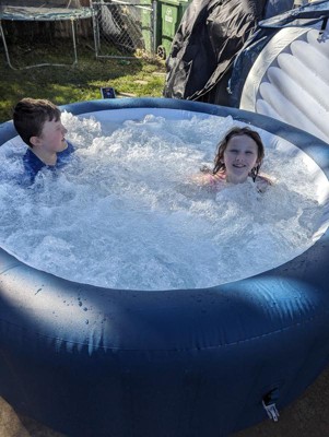 Bestway Saluspa Airjet Inflatable Square Hot Tub With 140 Soothing Jets, 4  Underwater Non-slip Seat & 2 Padded Headrest Pillow : Target