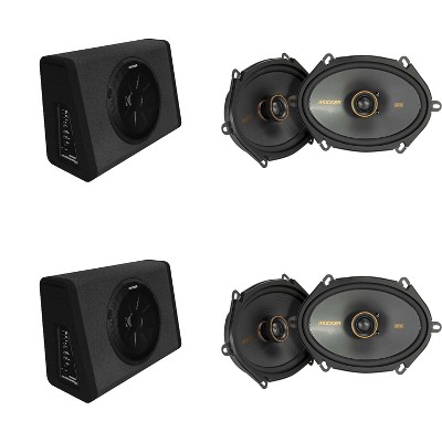 Kicker (2) 11PT250 Powered Sub Enclosure & (2) 51KSC6804 6x8" Bundle
