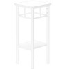 Vynxaria Contemporary Square Accent Table, Side Table, End Table, Plant Stand, White Laminate, 12" L x 12" W x 28" H - 3 of 4