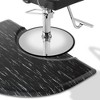 Saloniture Salon & Barber Shop Chair Anti-Fatigue Floor Mat - Black Semi Circle - 3 of 4