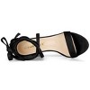 Allegra K Women's Back to College Open Toe Lace Up Chunky High Heels Strappy Sandals - 4 of 4