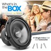 Pyle 8" Single Voice Coil Car Subwoofer - PLMW83, 200W Max, SVC Design - 2 of 4