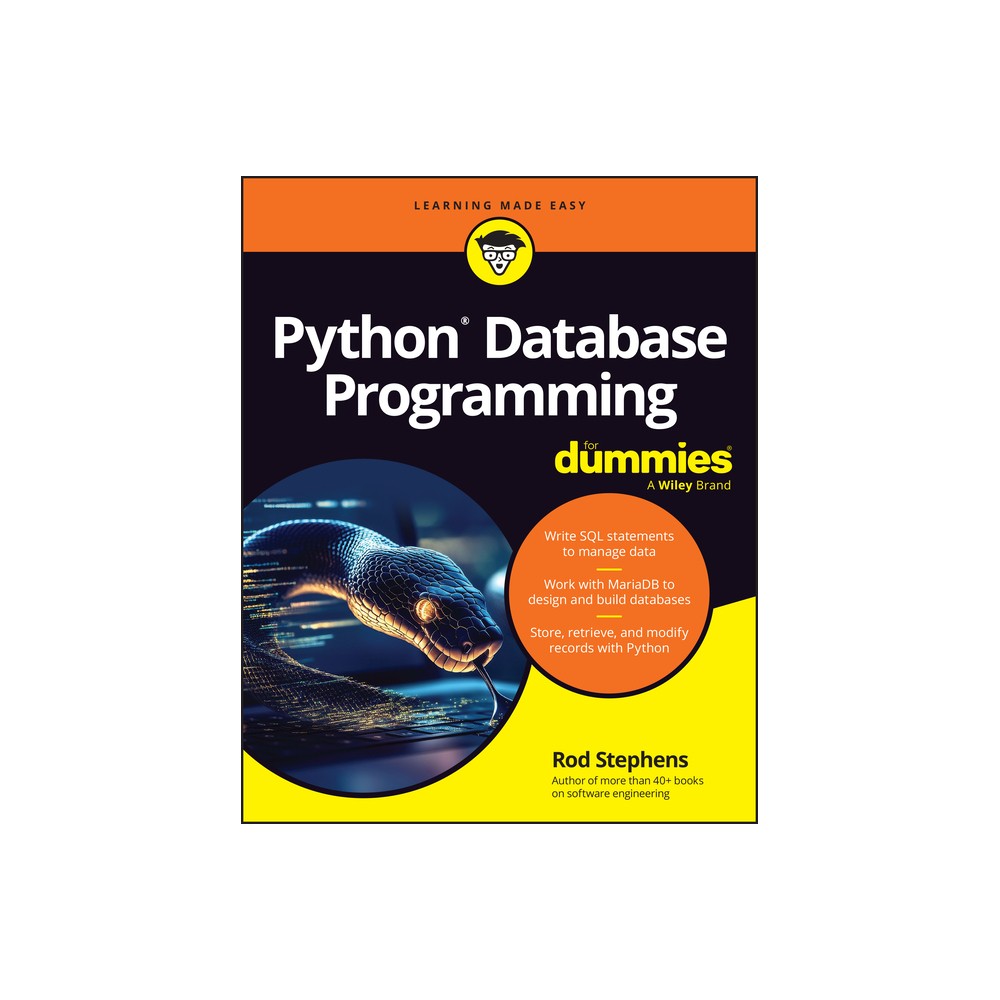 Python Database Programming for Dummies - by Rod Stephens (Paperback)