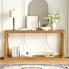 KIGFTSOD Vintage Wood Grain Console Table with Bottom Shelf and Four Vase Legs, Suitable for Entryway, Hallway, Living Room, Bedroom - 2 of 4