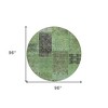 Green And Olive Green Patchwork Washable Indoor Outdoor Area Rug - 3 of 4