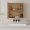 Bathroom Medicine Cabinet with Mirror, Wall Mounted MDF Storage Cabinet for Bathroom or Powder Room – Cuddlewood - 3 of 4